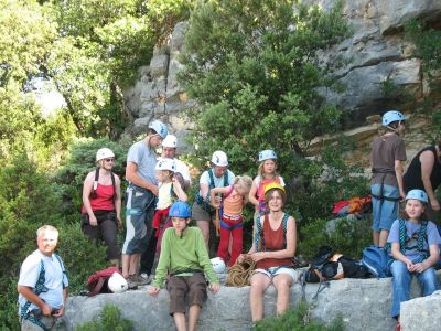 Klettern in der Provence in Frankreich.