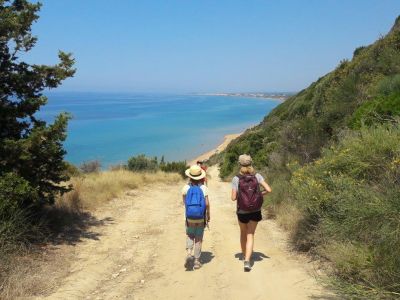 Wanderung Korfu Marathias Strand Agios Georgios