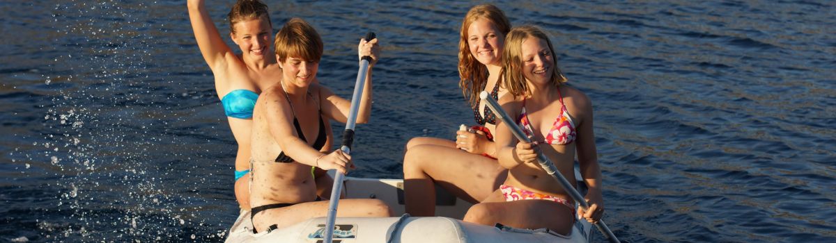 Dinghi Dingi Teenager Korfu Paddeln