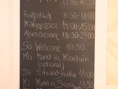 Wochenplan der Yogawoche auf Mallorca