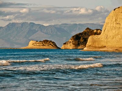 Kuestenformationen Korfu Griechenland