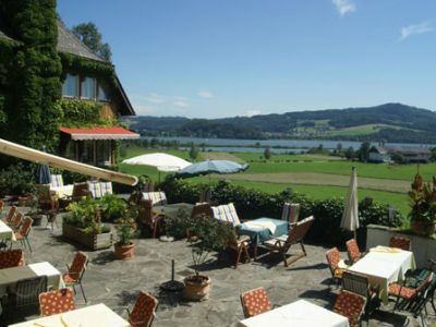 Seeblick von der Terrasse des Hotel Walkner