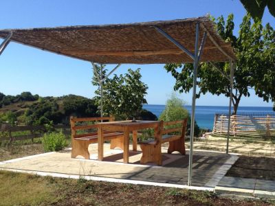 Sitzplatz Villa KaliMeera Familienurlaub Korfu