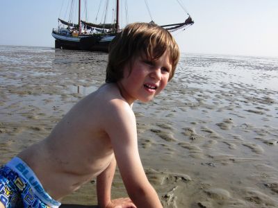 Wenn die Ebbe kommt sitzt man am Trockenen