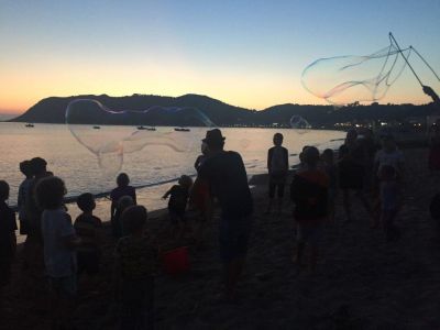 Korfu Honigtal Seifenblasen Strand Agios Georgios Pagi