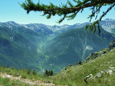 Fantastischer Ausblick ins Tal von der Punta Culour.