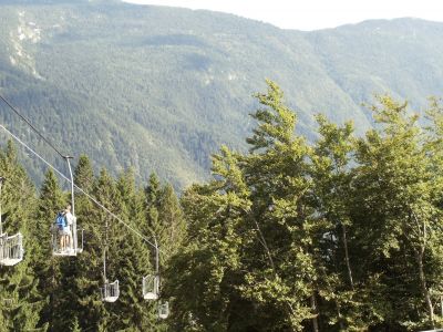 Seilbahn zum Molveno-See im Trentino Wanderurlaub