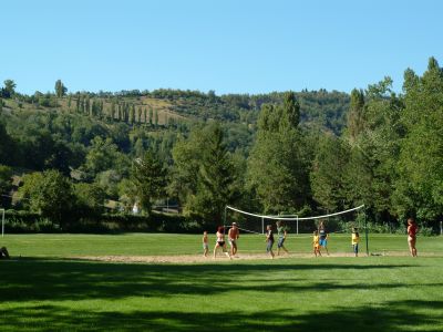 Auch auf dem Volleyballfeld kann man sich austoben