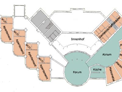 Grundriss vom G�stehaus Artefact in Gl�cksburg an der Ostsee