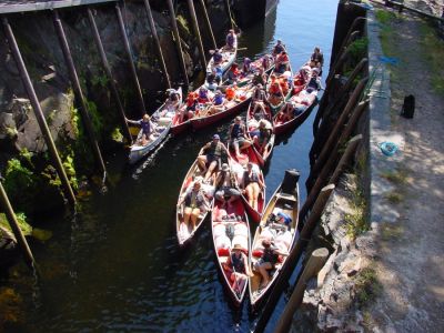Kanutour mit Kindern auf der Rottnan in Schweden S�dschweden 
