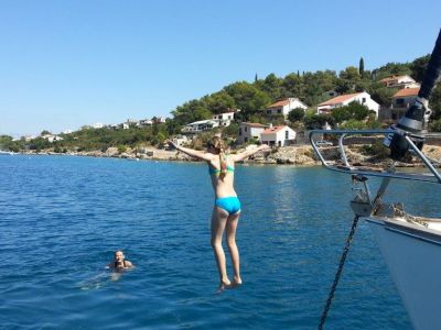 Segelt�rn mit Teens Kroatien