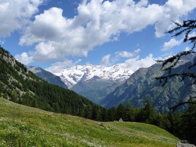 H�henweg Walserweg im Aostatal in den italienischen Alpen